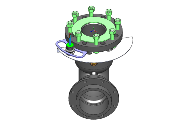 LBM800-PSA LBM800 Position Sensor Assembly front view (Prox sensor supplied separately)